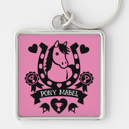 Pony Club Rider Sleutelhanger (Voorkant)