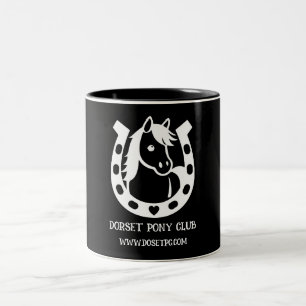 Pony Club Rider Tweekleurige Koffiemok