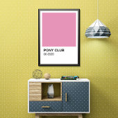 Pony Club Song Roze Kleur - Wit Rand Perfect Poster