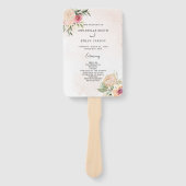 Pony en Gold Floral Ceremony Programme Hand Fan Handwaaier (Voorkant)