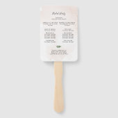 Pony en Gold Floral Ceremony Programme Hand Fan Handwaaier (Achterkant)