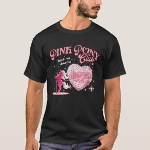 Pony en hakken Lover Pink Girls Clubs Disco Birth T-shirt