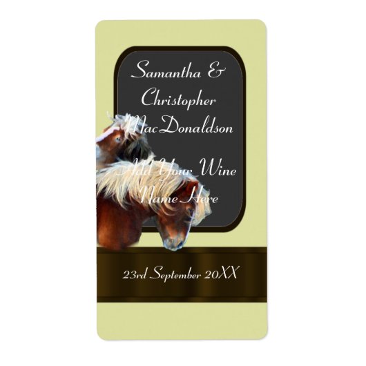 pony- en paardenracefles etiket (Voorkant)