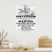 Pony Express-advertentie Poster (Keuken)