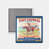Pony Express cerises Aimant publicitaire (Recto/Verso)