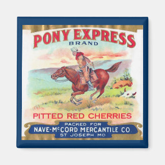 Pony Express Kersen Advertentiemagneet Magneet