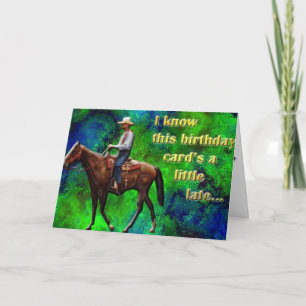 Pony Express laat verjaardagskaart Kaart