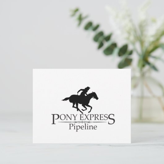 Pony Express Pipeline Briefkaart (Staand voorkant)