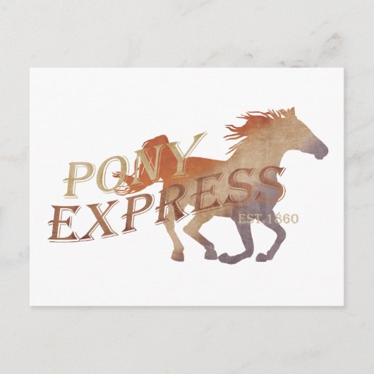 Pony Express-Vintage Briefkaart (Voorkant)