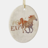 Pony Express-Vintage Keramisch Ornament (Rechts)