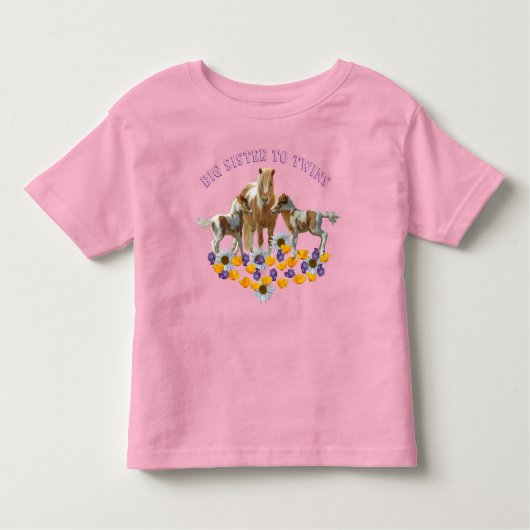 Pony Familie OUDERE ZUS VAN TWINS Kinder Shirts (Voorkant)