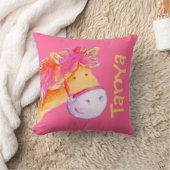 Pony girls name Tanya orange rose coussin (Couverture)