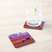 PONY IN EEN RAINBOW gekleurd veld Bier Onderzetter (Rechterzijde)