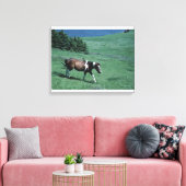 Pony in weide canvas afdruk (Insitu (Woonkamer))