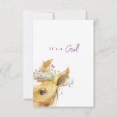 Pony Lavendel Baby shower Blank dank u Bedankkaart (Achterkant)