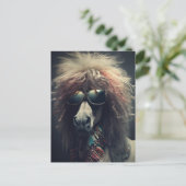 Pony met Clown Haar en Zonnebril Briefkaart (Staand voorkant)