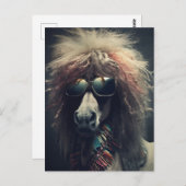 Pony met Clown Haar en Zonnebril Briefkaart (Voorkant / Achterkant)