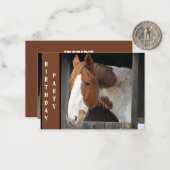 Pony met gemberkleurige vacht op boerderij Gewoon Notitiekaartje (Voorkant / Achterkant in situ)