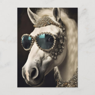 Pony met zonnebril briefkaart