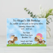 Pony Party Anniversaire Invitations pour filles et (Debout devant)