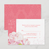 Pony rose fleurit Mariage RSVP (Devant / Derrière)