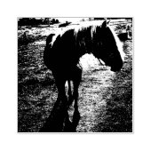 Pony Silhoueted Rubber Stamp Rubberstempel (Afrduk)