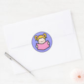 Pony-staartlezer Ronde Sticker (Envelop)