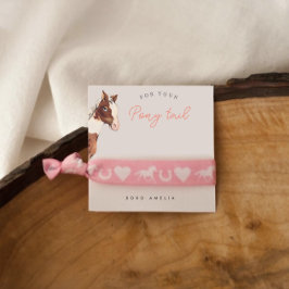 Pony Tail Hair Tie Holder Favor Card Informatiekaartje
