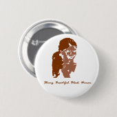 Pony Tailed Sista Ronde Button 5,7 Cm (Voorkant /achterkant)