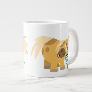 Pony voor de Cartoon van de aanbesteding en de Mok