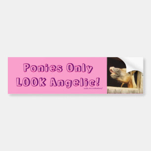 Pony's ZIEN er alleen Angelic UIT! Bumpersticker