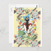 Ponytail- en kattenoren briefkaart (Voorkant / Achterkant)