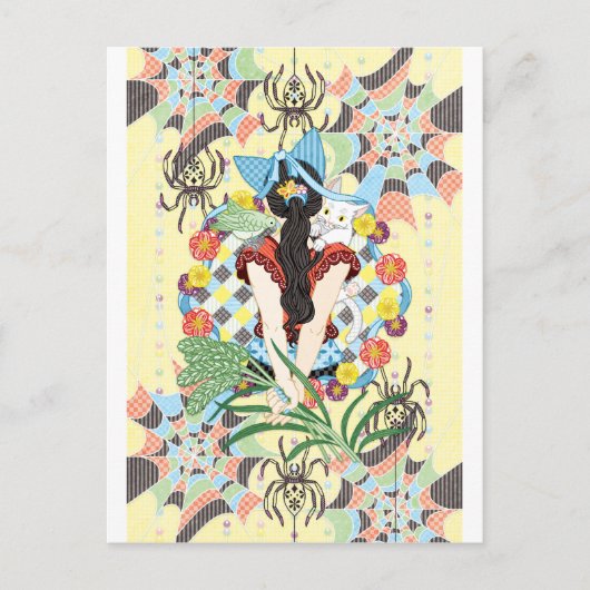 Ponytail- en kattenoren briefkaart (Voorkant)