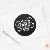 Ponytail schedel gothic meisje stickers (Envelop)
