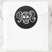 Ponytail schedel gothic meisje stickers (Tas)