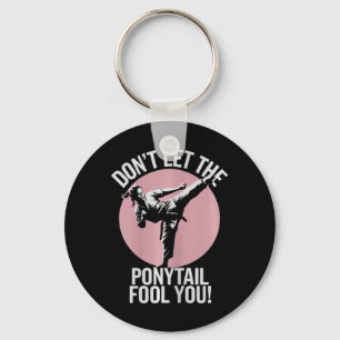 Ponytail Warrior Meisjes Martial Arts 1  Sleutelhanger