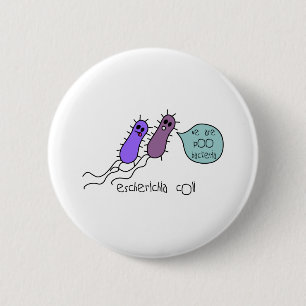 Poo Bacteria Ronde Button 5,7 Cm