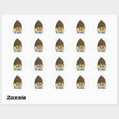 Poo-ding Funny Poop Pudding Pun Ronde Sticker (Vel)