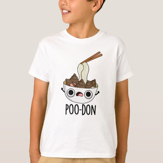Poo-don Grappige Udon Grappen T-shirt (Voorkant)