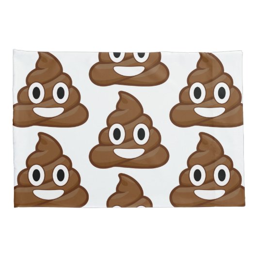 poo emoji coussin coque taies d'oreiller (Dos-Droit)