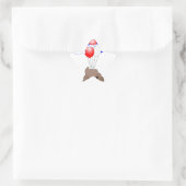 Poo Emoji vliegt met ballonnen Ster Sticker (Tas)