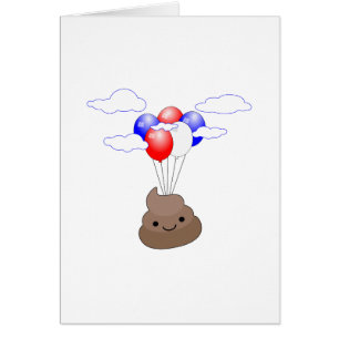 Poo Emoji Voler Avec Ballons