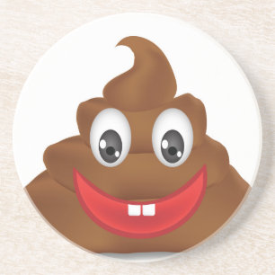 poo emojis zandsteen onderzetter