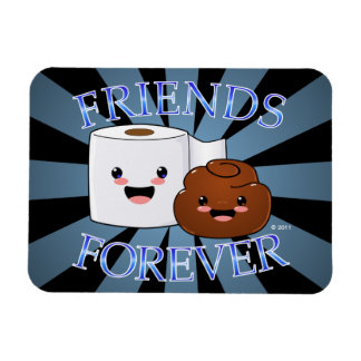 Poo en Toilet Paper Friends Forever Magneet