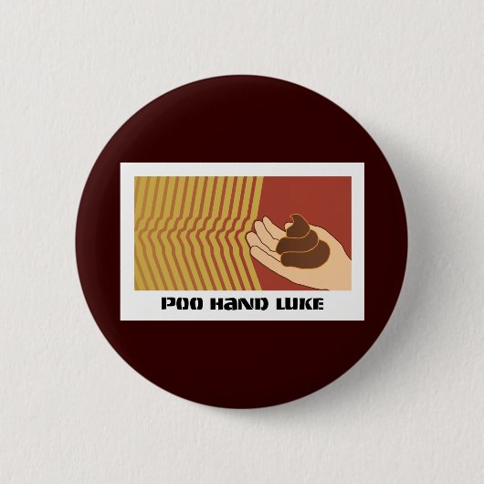 Poo Hand Luke Ronde Button 5,7 Cm (Voorkant)