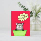 Poo Happens Briefkaart (Staand voorkant)