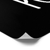 Poo-tato Funny Veggie Poop Pun Dark BG Poster (Hoek)