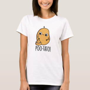 Poo-tato Grappige Groente Poep Grap T-shirt