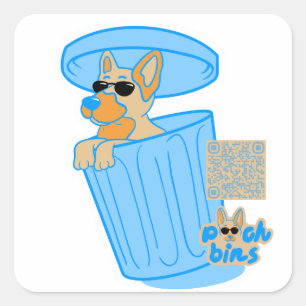 Pooch bindt Duitse herder Vierkante Sticker