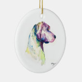 Pooch-profiel Keramisch Ornament (Rechts)